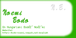 noemi bodo business card